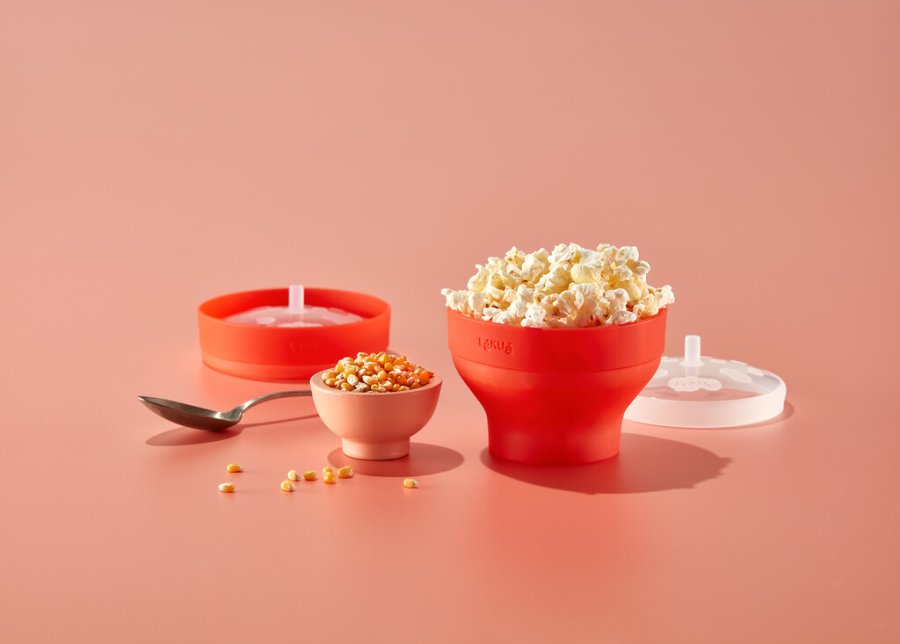 Lku Popcorn Maker Mini 2er Set, Rot