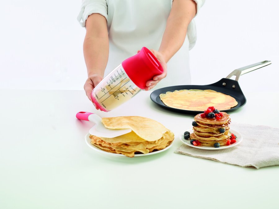 Lku Pfannkuchen- und Crepes-Set, Rot