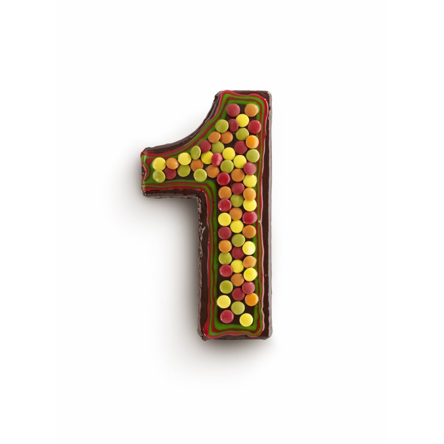 L&eacute;ku&eacute; Nummerkageform nr. 1 1L, R�d