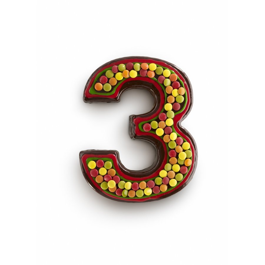 L&eacute;ku&eacute; Nummerkageform nr. 3 1,7L, R�d