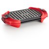 Lku Grill fr Mikrowelle 25 cm, Rot/Schwarz