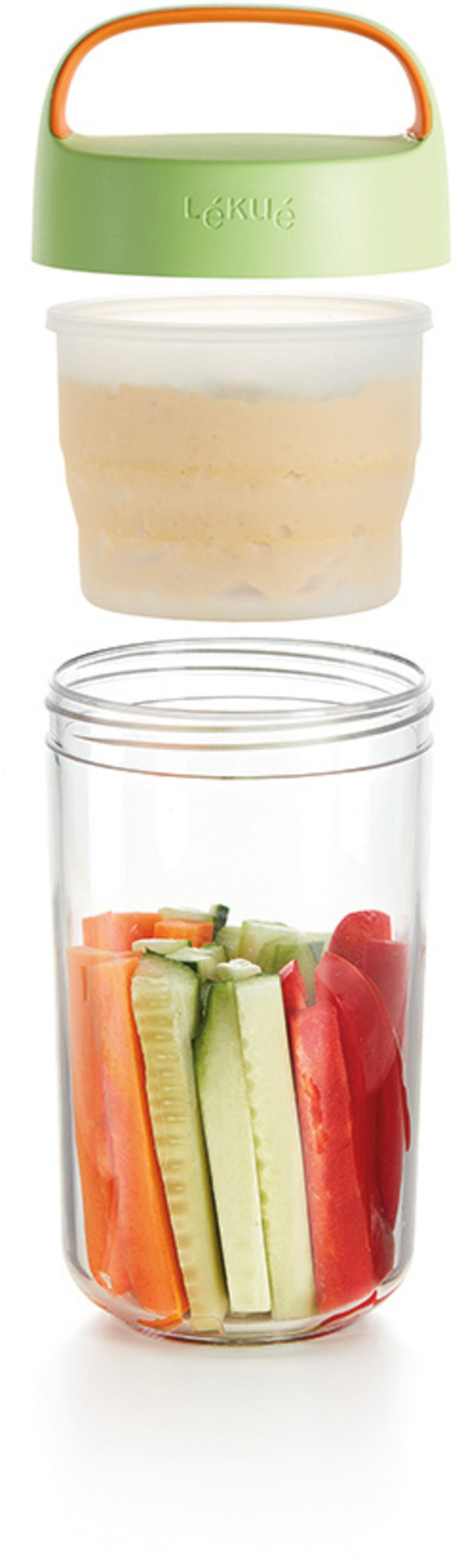 Lku Jar-to-go 600 ml, Grn/Orange