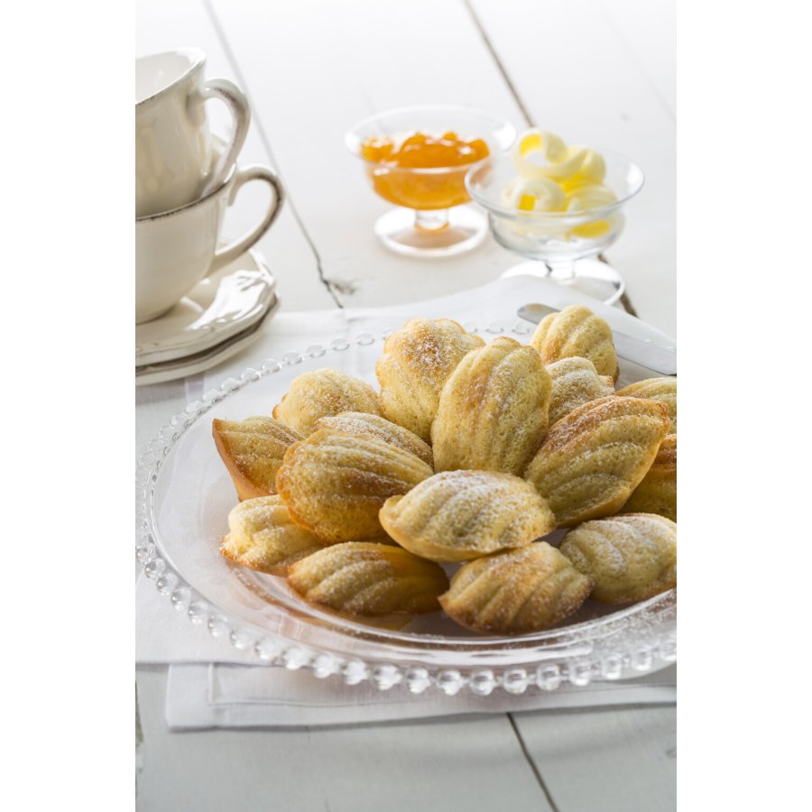 Lku Madeleines Form Gourmet 17x30 cm, Schwarz