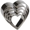 Patisse Ausstecher-Set Herz 5-teilig, Edelstahl