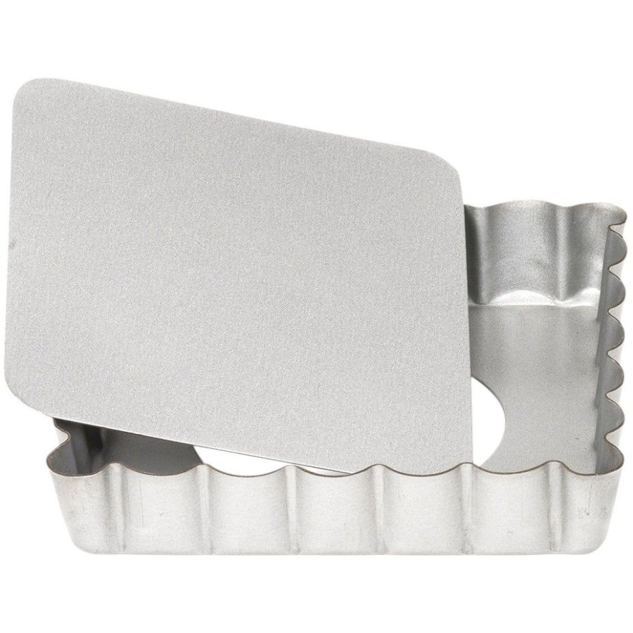 Patisse Silvertop Pastetenform mit losem Boden 10x10 cm, Stahl