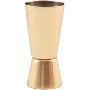 Point Virgule Jigger 20/50 ml, Edelstahl/Gold