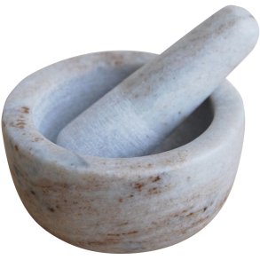 Point Virgule Mrser mit Noppen 12 cm, weier Marmor