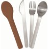 Haps Nordic Kinderbesteck 4-teilig, Terracotta