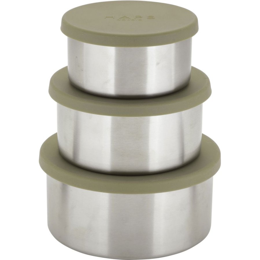 Haps Nordic Snackdose Gro 3er Set, Olive