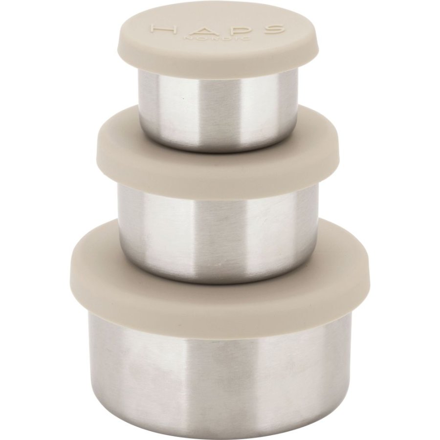 Haps Nordic Snackdose 3er Set, Oyster Grey