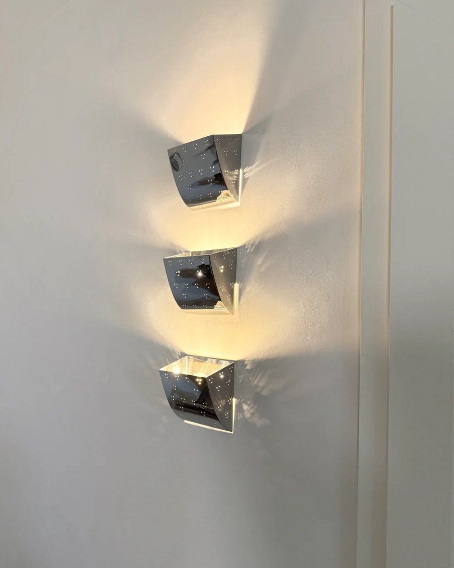 Hein Studio Jolene Wandlampe 16 cm, Chrom