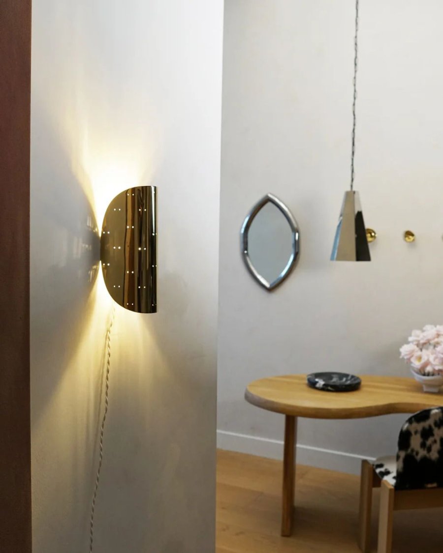 Hein Studio Giselle Wandlampe 26 cm, Messing