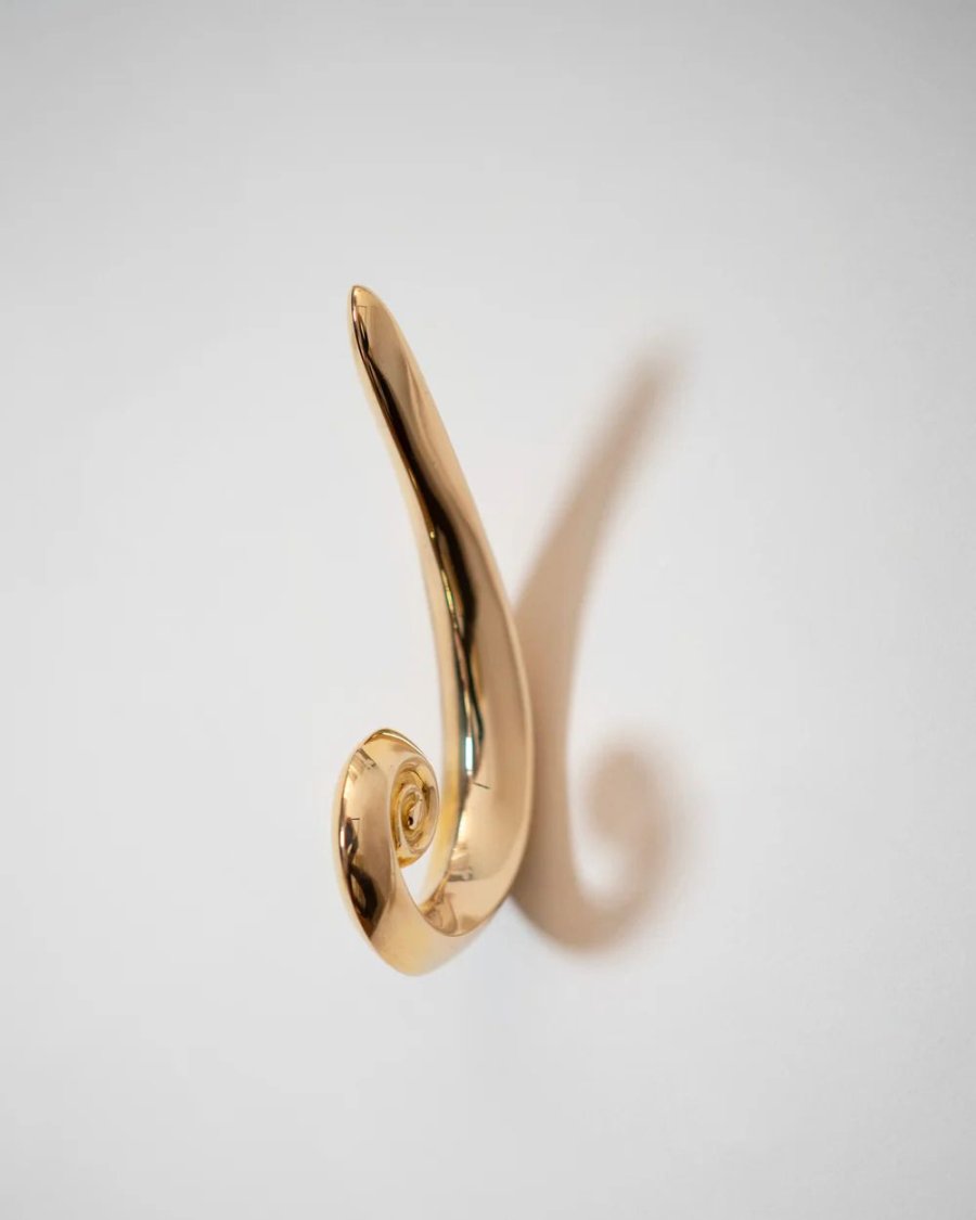 Hein Studio Noelle Wandhaken 7,5 cm, Messing