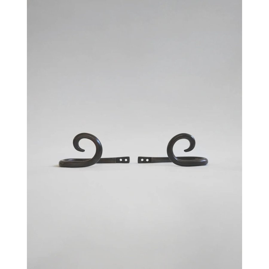Hein Studio Sia Kleiderhaken 2er Set 6,8 cm, Antikschwarz