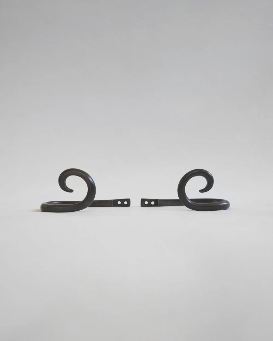 Hein Studio Sia Kleiderhaken 2er Set 6,8 cm, Antikschwarz