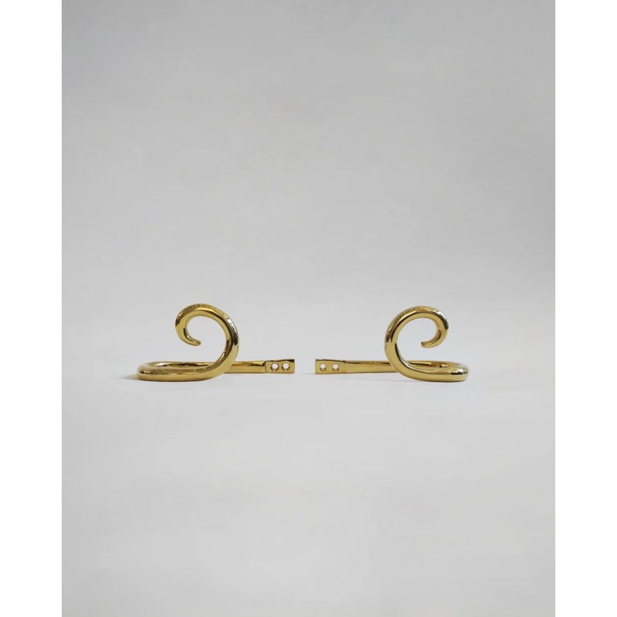 Hein Studio Sia Kleiderhaken 2er Set 6,8 cm, Messing