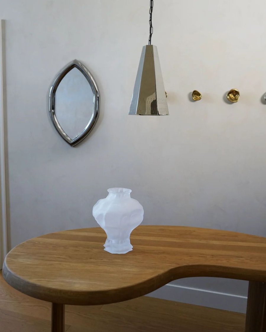 Hein Studio Ammonit Vase H30 cm, Frosted