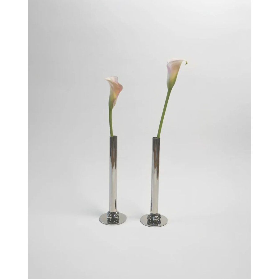 Hein Studio Lilo Vase/Lysestage H28 cm, Krom