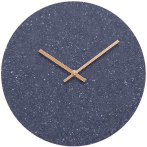 Hemverk Wanduhr 28 cm, Really Blue/Kupfer