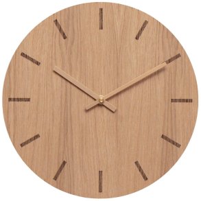 Hemverk Wanduhr 28 cm, Eiche hell/Kupfer