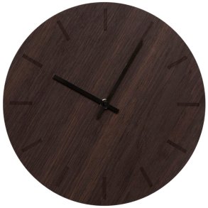 Hemverk Wanduhr 28 cm, Dunkle Eiche/Schwarz