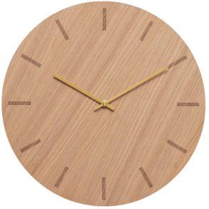 Hemverk Wanduhr 38 cm, Eiche hell/Gold