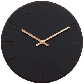 Hemverk Wanduhr 28 cm, Nero/Kupfer/Dunkle Eiche