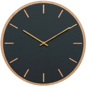 Hemverk Wanduhr 38 cm, Grün/Gold/Eiche