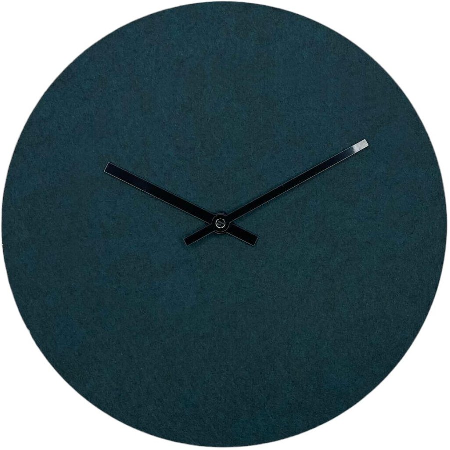 Hemverk Felt Wanduhr 28 cm, Dunkelgrn/Schwarz