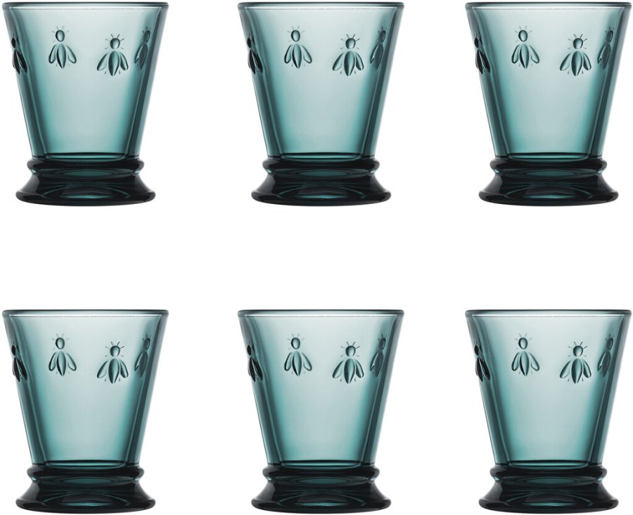 La Rochre Abeille Wasserglas 6er Set 26 cl, Dunkelblau