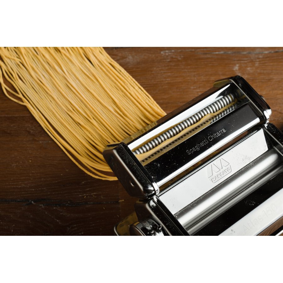 Marcato Atlas 150 Nudelwalze fr Spaghetti alla Chitarra, Aluminium