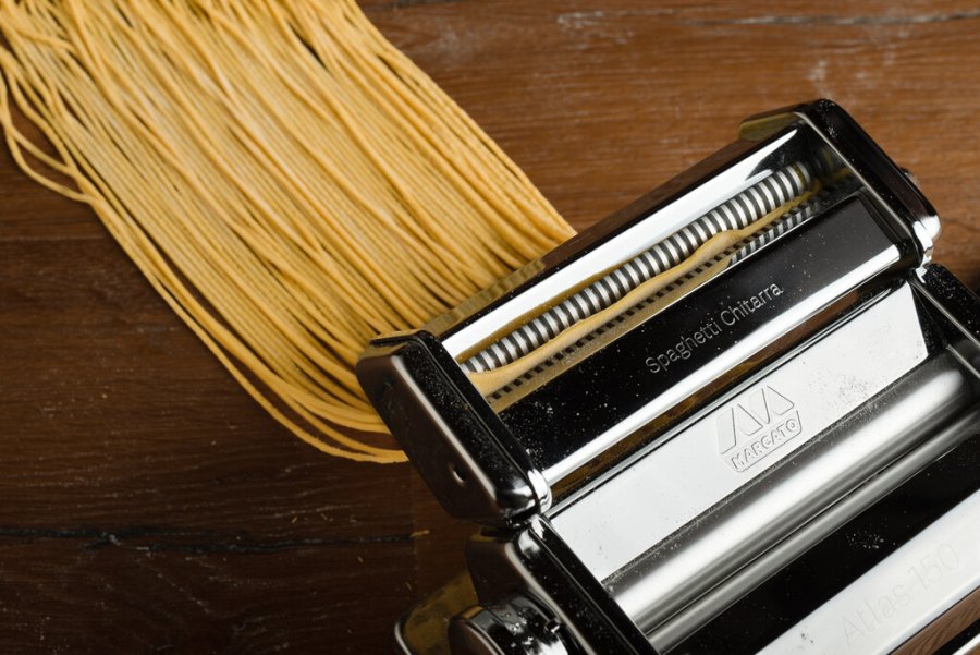 Marcato Atlas 150 Nudelwalze fr Spaghetti alla Chitarra, Aluminium