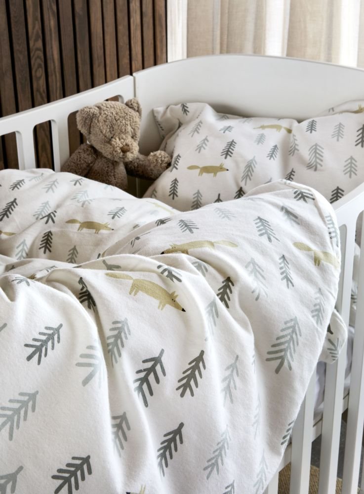 H�ie Skogstur Babysenget�j 70x100 cm, D�mpet Gr�n