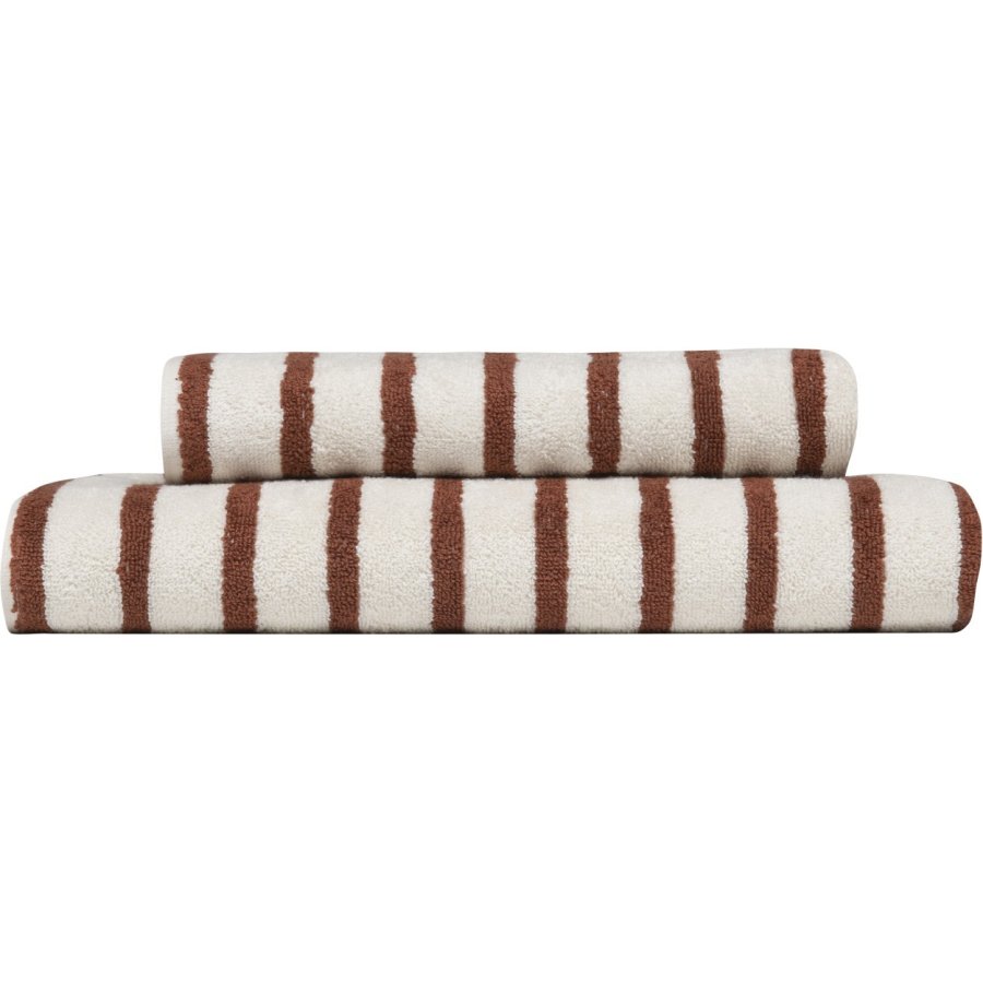H�ie Everyday Stripe Badeh�ndkl�de 70x140 cm, Terracotta