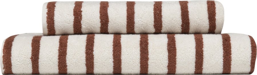 H�ie Everyday Stripe Badeh�ndkl�de 70x140 cm, Terracotta