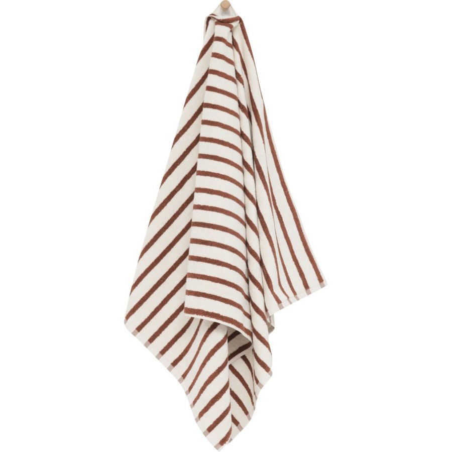 H�ie Everyday Stripe Badeh�ndkl�de 70x140 cm, Terracotta