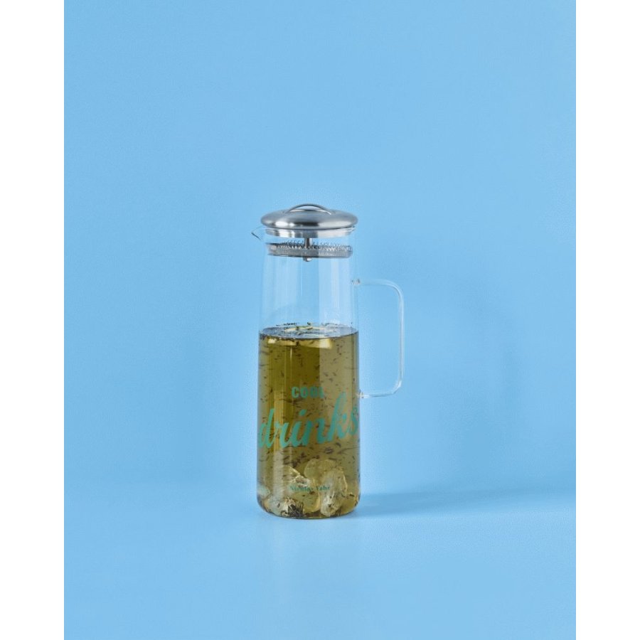 Nicolas Vahé Strain Kanne mit Deckel 1,5 L, Klar/Silber