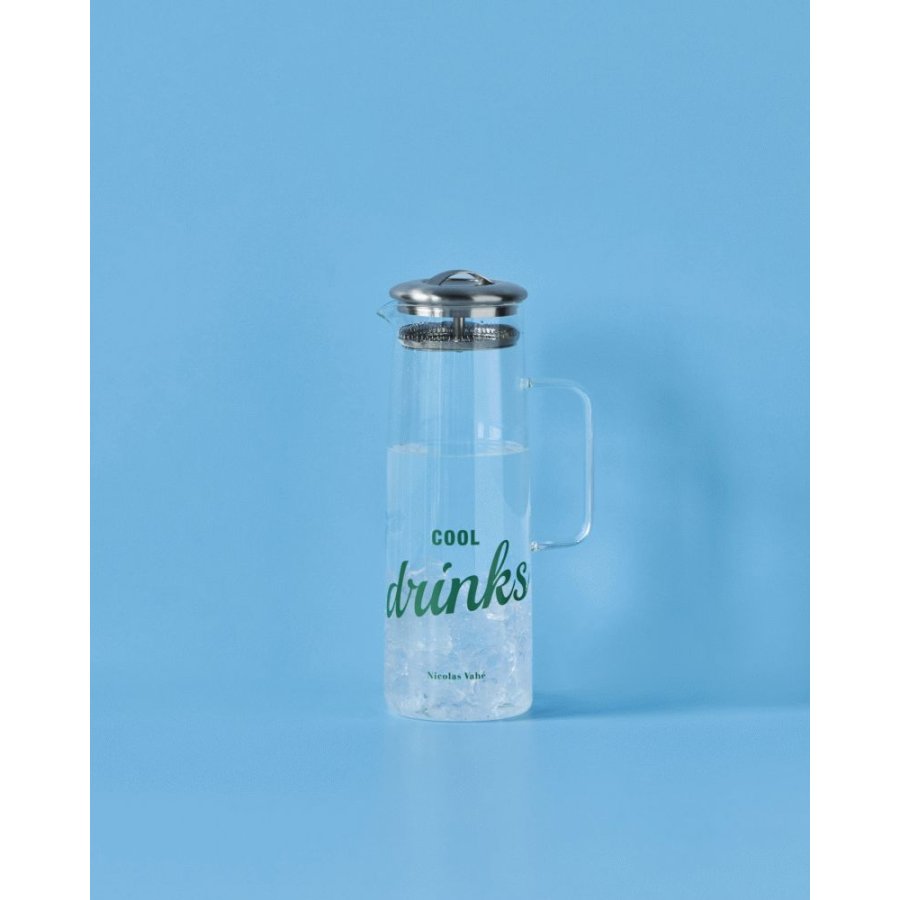 Nicolas Vahé Strain Kanne mit Deckel 1,5 L, Klar/Silber