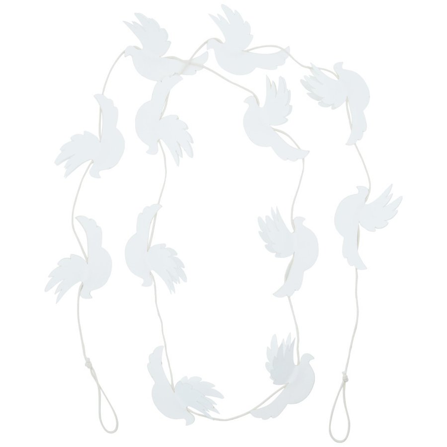 House Doctor Bird Guirlande 160 cm, Råhvid