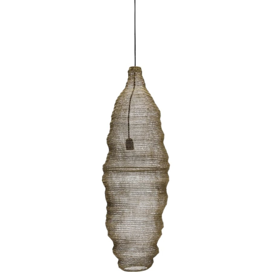 House Doctor Mesh Lampe H100 cm, Antikes Champagner Silberfinish