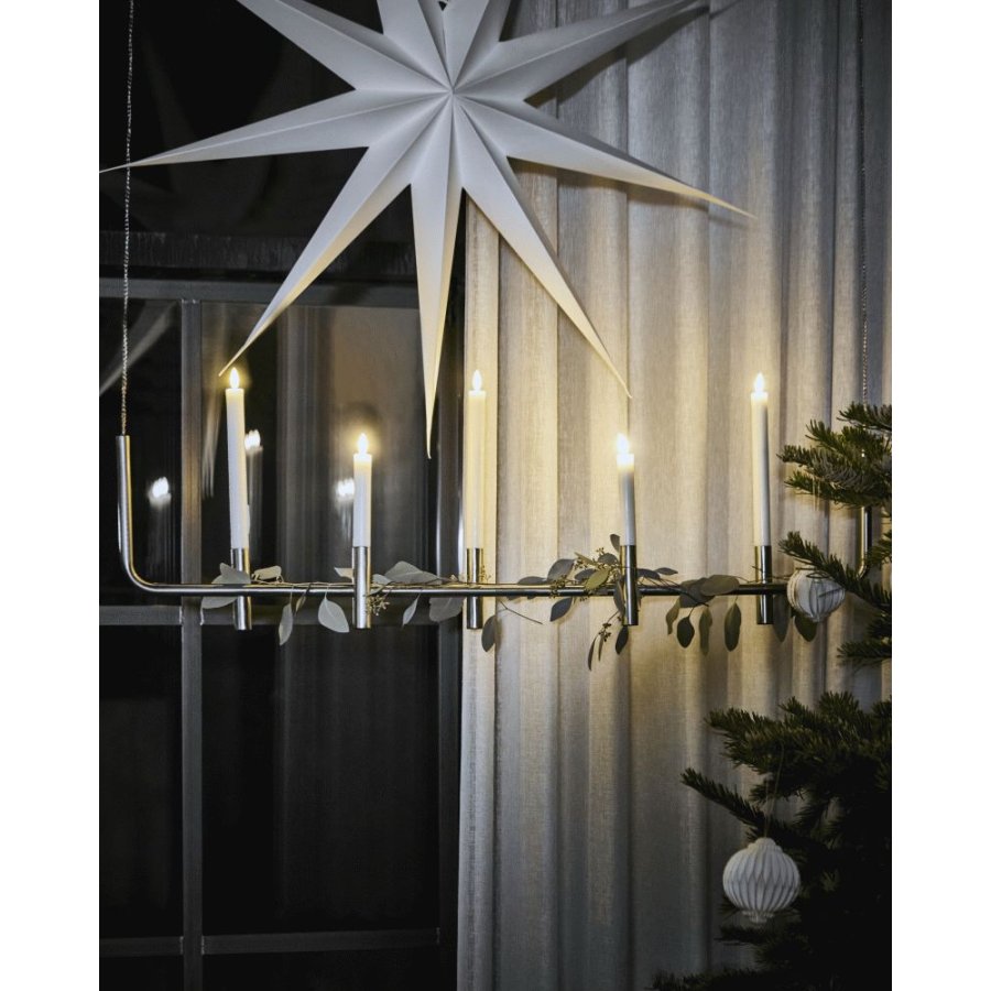 House Doctor Maxi Kerzenhalter 102 cm, Antikes Silber