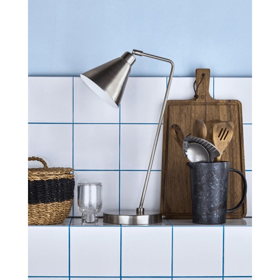 House Doctor Game Tischlampe H54, Gebürstetes Silberfinish