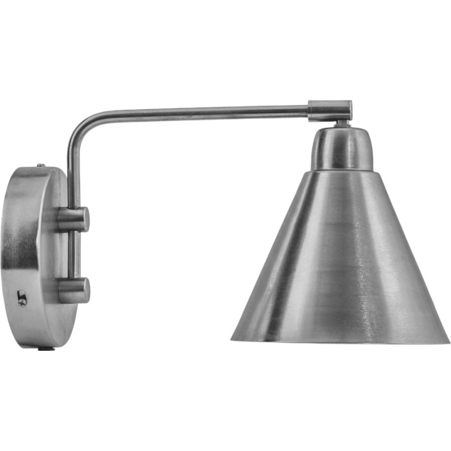 House Doctor Game Wandleuchte 30 cm, Gebürstetes Silberfinish