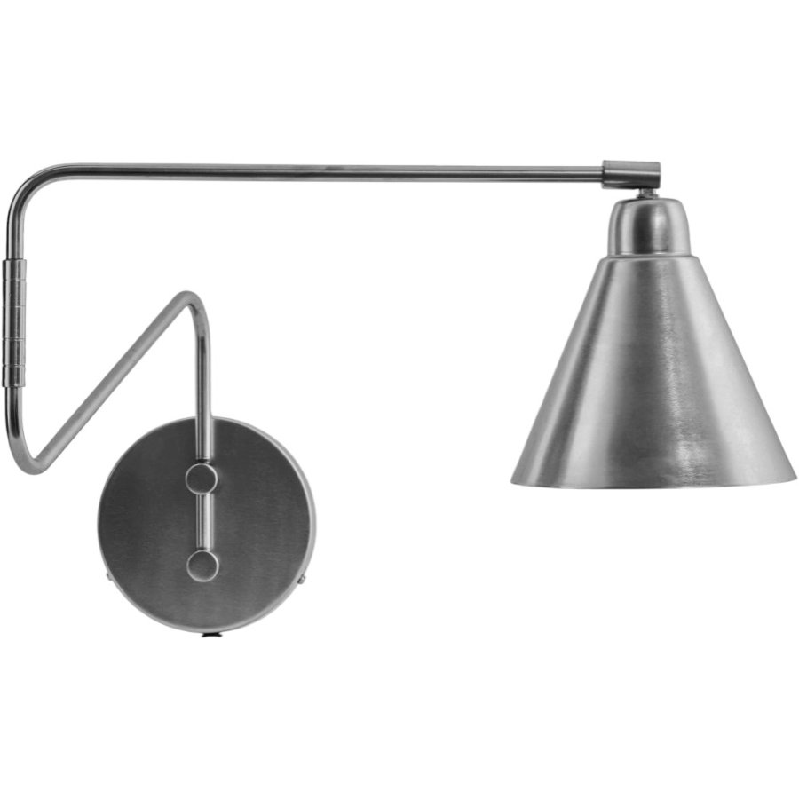House Doctor Game Wandleuchte 76 cm, Gebürstetes Silberfinish