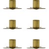 House Doctor Stage Kerzenhalter 6er Set H3 cm, Antikes Messingfinish