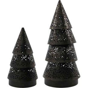 House Doctor Silva Weihnachtsbaum 2er Set H28 cm, Antikes Braun