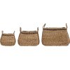 House Doctor Laine Korb 3er Set, Seegras/Schwarz