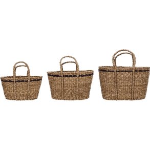 House Doctor Laine Korb 3er Set, Seegras