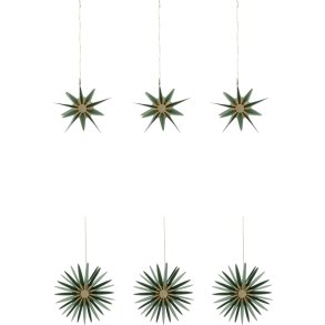 House Doctor Stari Weihnachtsschmuck 6er Set 8 cm, Grn/Champagner