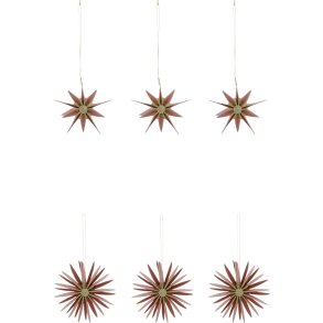 House Doctor Stari Weihnachtsschmuck 6er Set 8 cm, Rosa/Champagner